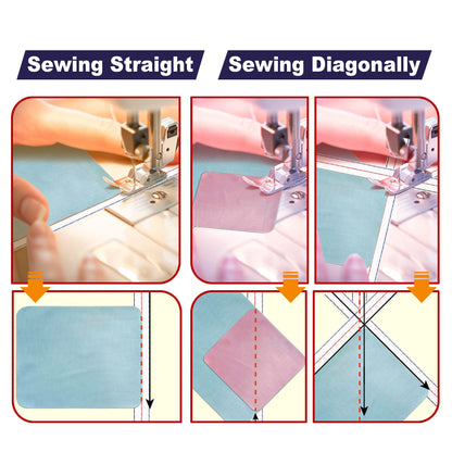 1/4" Seam Diagonal Seam Tapes - 10Yard Each Roll Sewing Basting Tape for Stitching Straight Diagonal Seams Instruction Tool (2Pack)