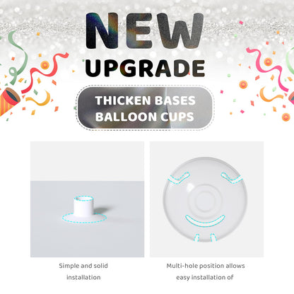 Balloon Arch Stand, Balloon Arch Kit of 2, 7 Feet Height Adjustable Metal Balloon Column Stand for Party Decorations Wedding Birthday, Graduation Party Decoration, Baby Shower, Silver