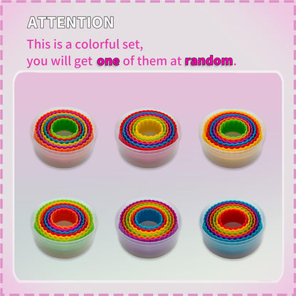 Cookie Cutter Set - 6 PCS Perfect for Baking Unique Flower, Round, and Circle Cookies