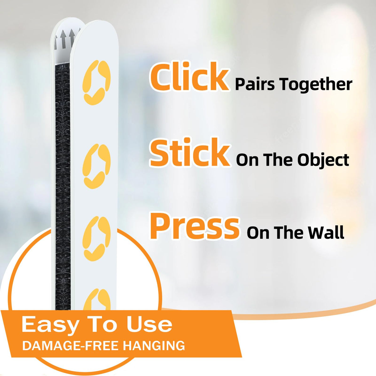 Picture Hanging Strips Heavy Duty(M/12Lbs) 28Pairs/56 Strips Damage Free Wall Picture Hangers Without Nails, Removable Refill Adhesive Strips for Wall Posters Home Decor, Medium, Black