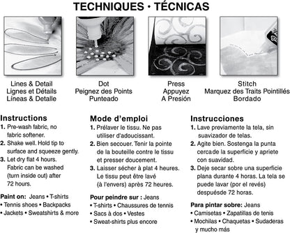 Fabric Paint Pack - Non-Toxic and Permanent 3D Puff Paint for Fashion Party, 20 Color Pack