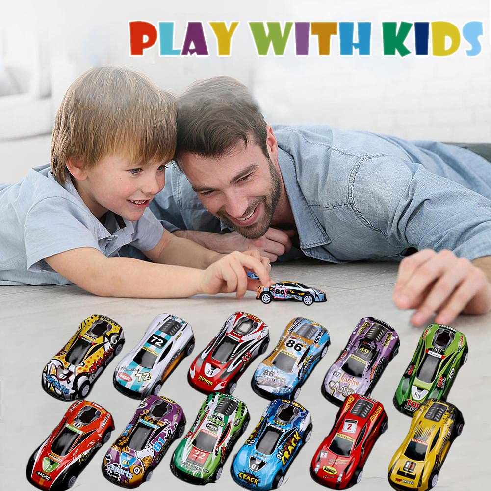 36 Pack Pull Back Toy Cars, Mini Die-Cast Race Cars Vehicles Bulk, Party Favor Cars Toys, Goodie Bag Stuffers, Pinata Fillers, Teacher Treasure Prize Box Toys for Boys Girls 3,4,5 Years Old