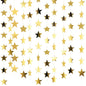 Glitter Star Garland Banner Decor, 130 Feet Star Hanging Bunting Banner Bright Backdrop for 2025 Graduation Prom Wedding Birthday Christmas Party Supplies(Gold)