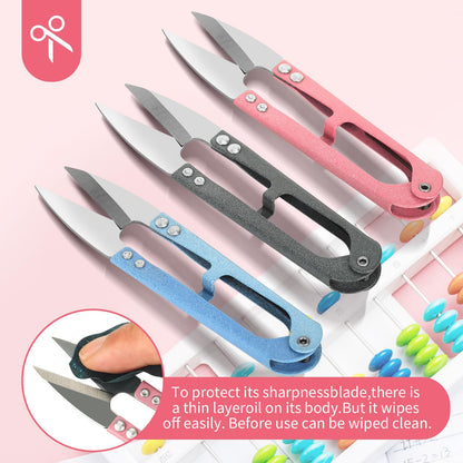 3PCS Thread Snips, High-Carbon Steel Thread Cutter, 4.25inch Yarn Scissors for Sewing, Quilting, Knitting, DIY, Jewelry Making, Bonsai Bud and Leaves Pruning.