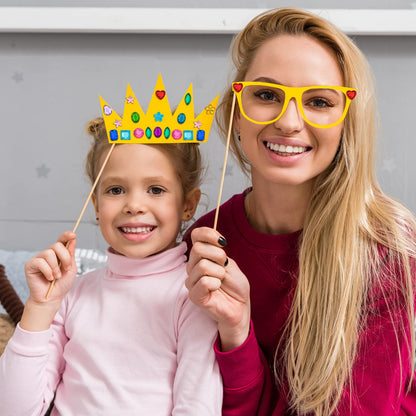 360pcs Flatback Rhinestones for Crafting, Gems Jewels for Crafts & Arts, Acrylic Gemstones for Halloween Party Decorations with Tweezers and Storage Box (10-15mm, 9 Shapes)