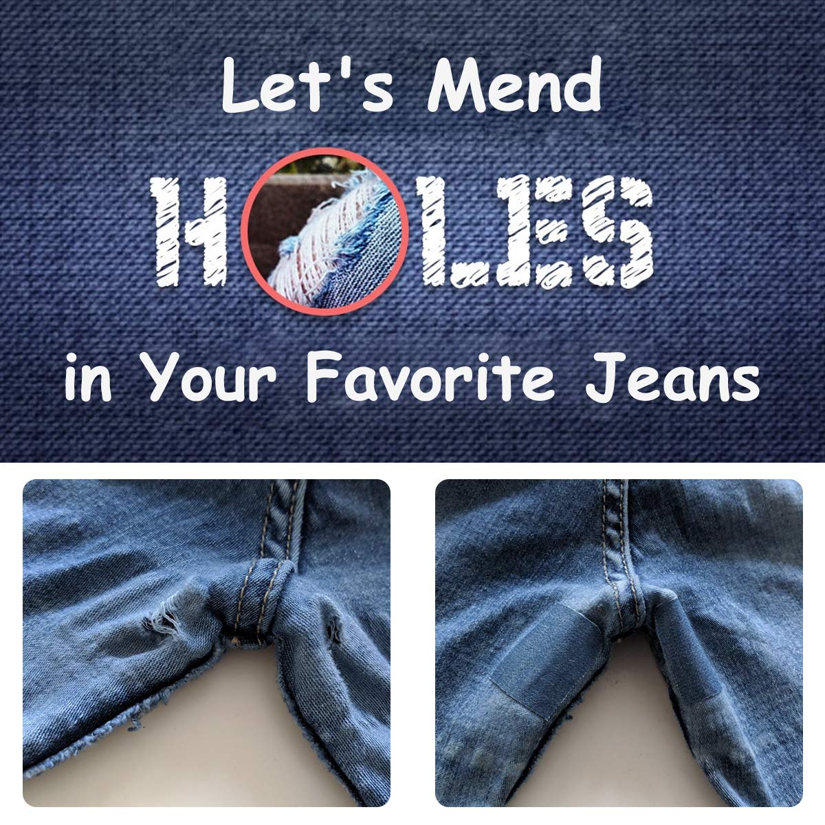 Iron on Patches for Clothes, 20PCS Iron on Patches for Jeans 3" by 4-1/4", 4 Shades of Cotton Denim Clothing Repair and Decoration Kit for DIY Repair, Crafting, Embellishment