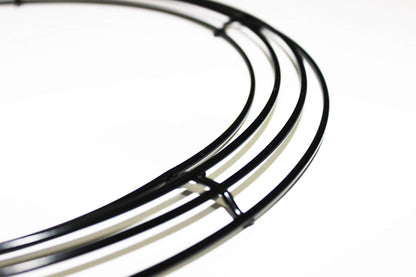 2 Pieces 14 inch Metal Wire Wreath Form Frame Dark Green Ring for Fall Festival and Halloween Decoration Door