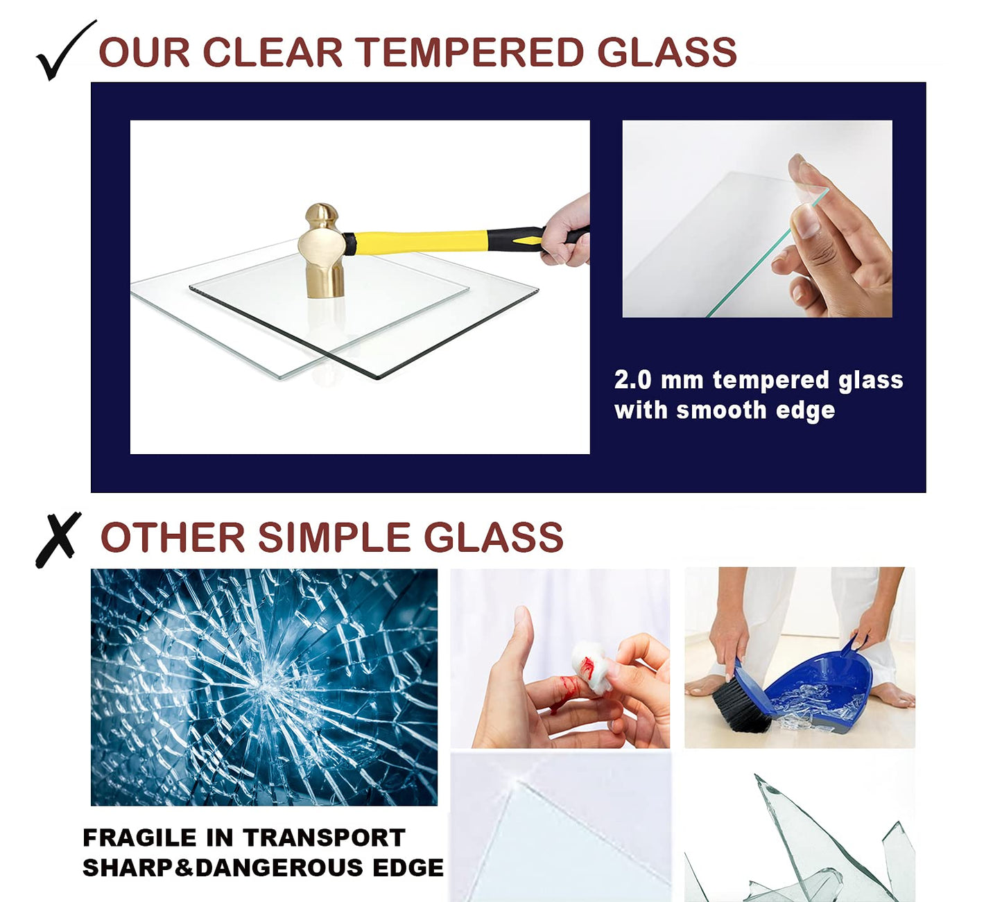 4x6 Picture Frame Distressed Farmhouse Wood Pattern Set of 4 with Tempered Glass,Display 3.5x5 with Mat or 4x6 Without Mat,Multicolour