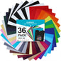 Heat Transfer Vinyl for T-Shirts 12in.x10in. 36 Sheets-Iron On Vinyl HTV Bundle