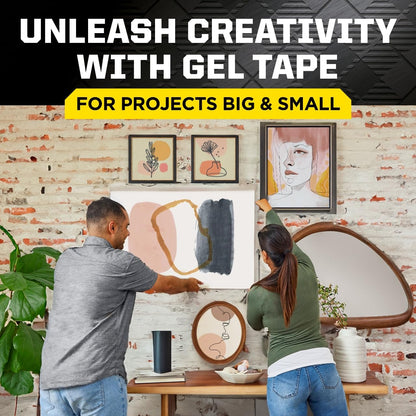 Mount Multi-Purpose Gel Tape, Double-Sided Tape for Heavy Duty Applications, Removable Mounting Tape, Nano Tape, Water-Resistant Clear Mounting Tape, Holds up to 20 lbs, 1-Pack