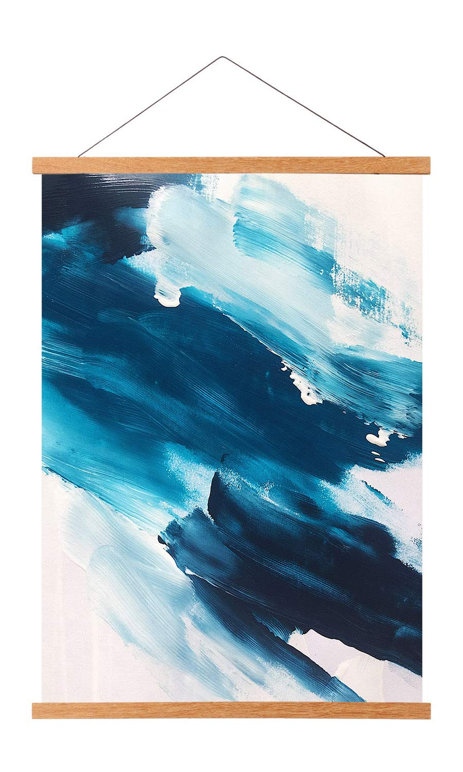 Magnetic Poster Hanger Frame, 12x16 12x18 12x24 Teak Wood Magnet Poster Frame for Posters, Prints, Photos, Pictures, Maps, Scrolls, and Canvas Artwork