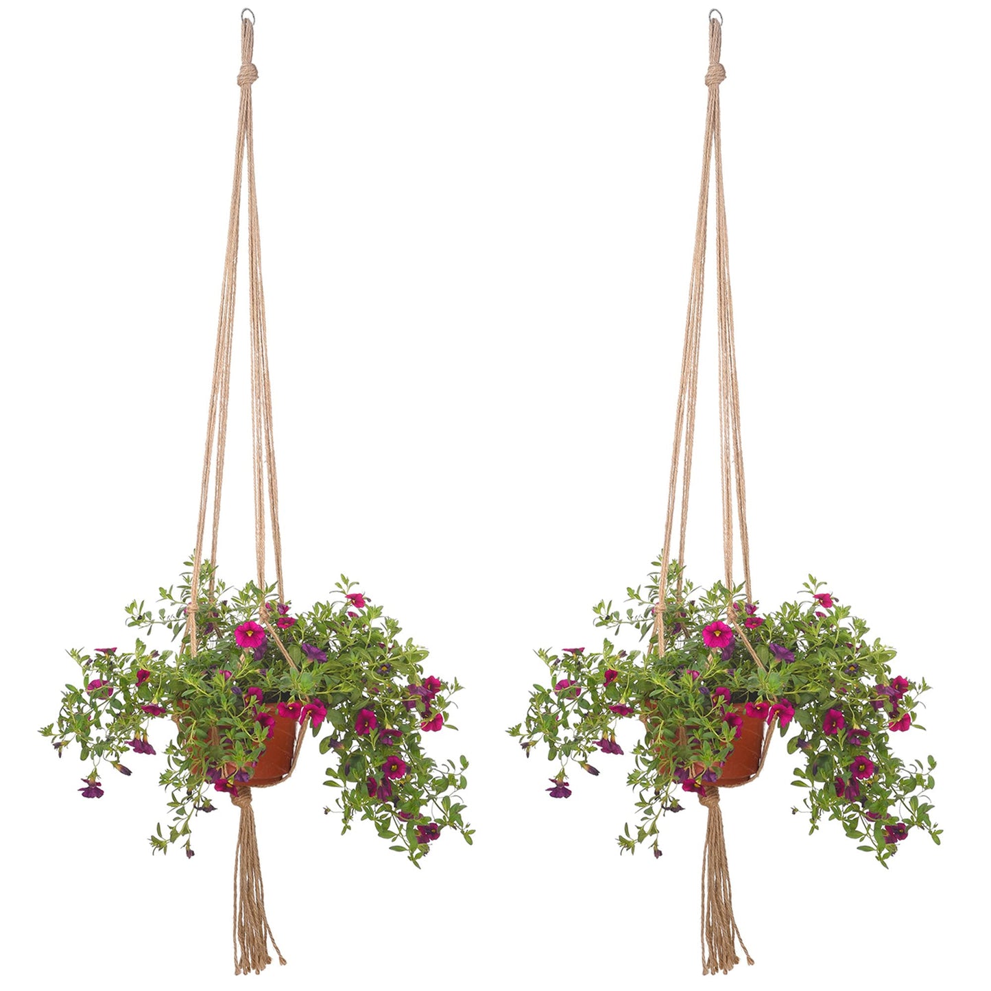 2 Pack 48 Inches Large Macrame Plant Hanger Rope to Hang Flower Pot Plant Holder for Indoor Outdoor Decorations, 4 Legs