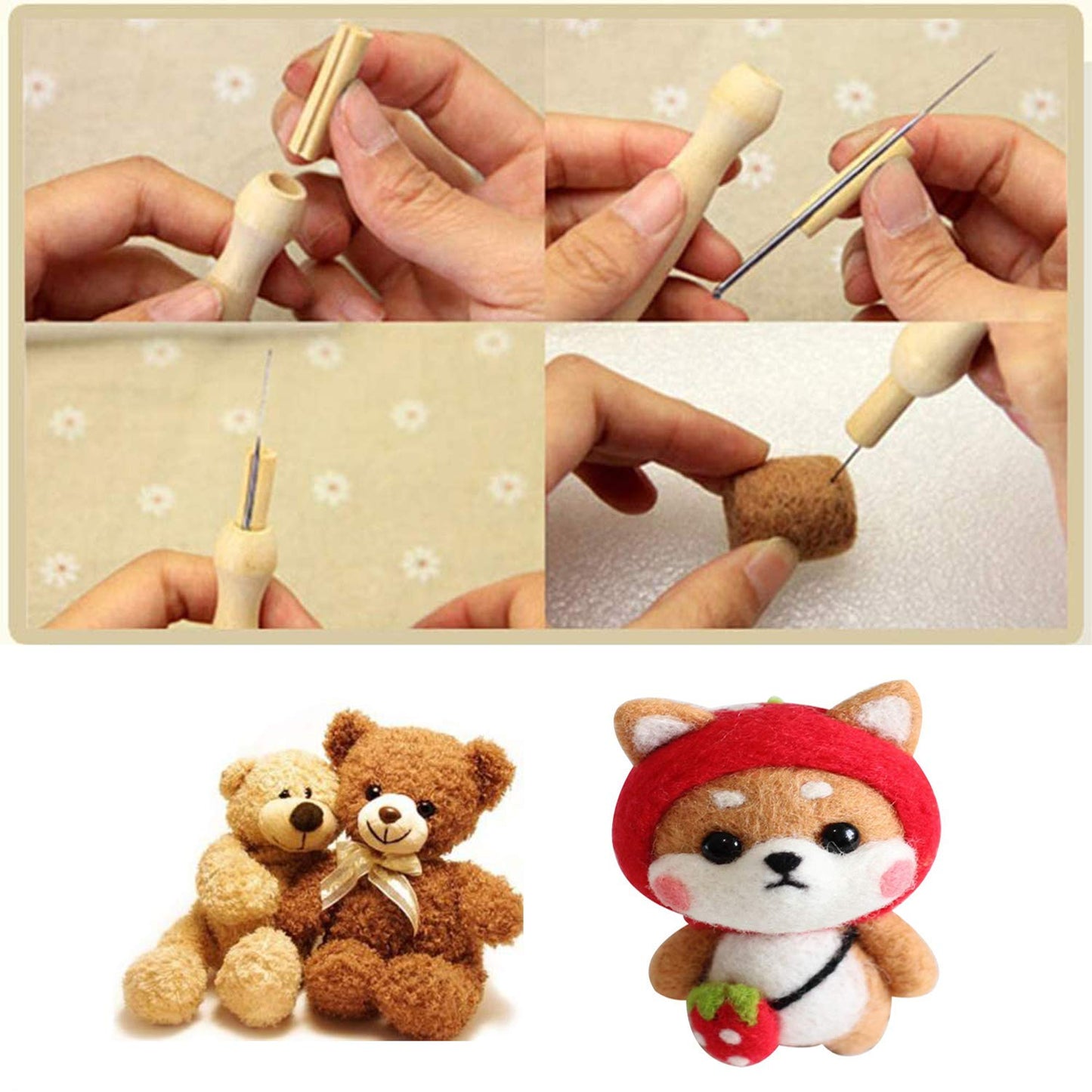30 Pcs Needle Felting Kit, Wool Felting Needles, 3 Sizes: 3.58/3.39/3.07 inch, Grey, Sharp Point, Iron Material