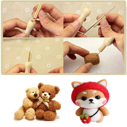 30 Pcs Needle Felting Kit, Wool Felting Needles, 3 Sizes: 3.58/3.39/3.07 inch, Grey, Sharp Point, Iron Material