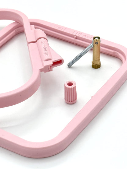 Pink 4 Pcs Set Plastic Square Embroidery Hoop, Cross Stitch Hoops, Punch Needle Hoop , DIY Craft Sewing,ABS Plastic Embroidery Hoops