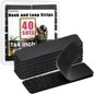 40Sets-1x4 inch Hook&Loop Strips with Adhesive, Black Command Strips with Backing, Heavy Duty Adhesive Fasten Mounting Tape for Home Office School and Crafting