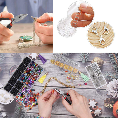 Jewelry Making Kit with Pliers, Wires, Jump Rings, Clasps, Cord and More for Jewelry DIY Crafts - Silver