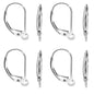 8pcs 925 Sterling Silver Leverback French Earring Hooks Silver Hypoallergenic Dangle Earwire Findings 16x9mm with Jump Rings for Jewelry Making