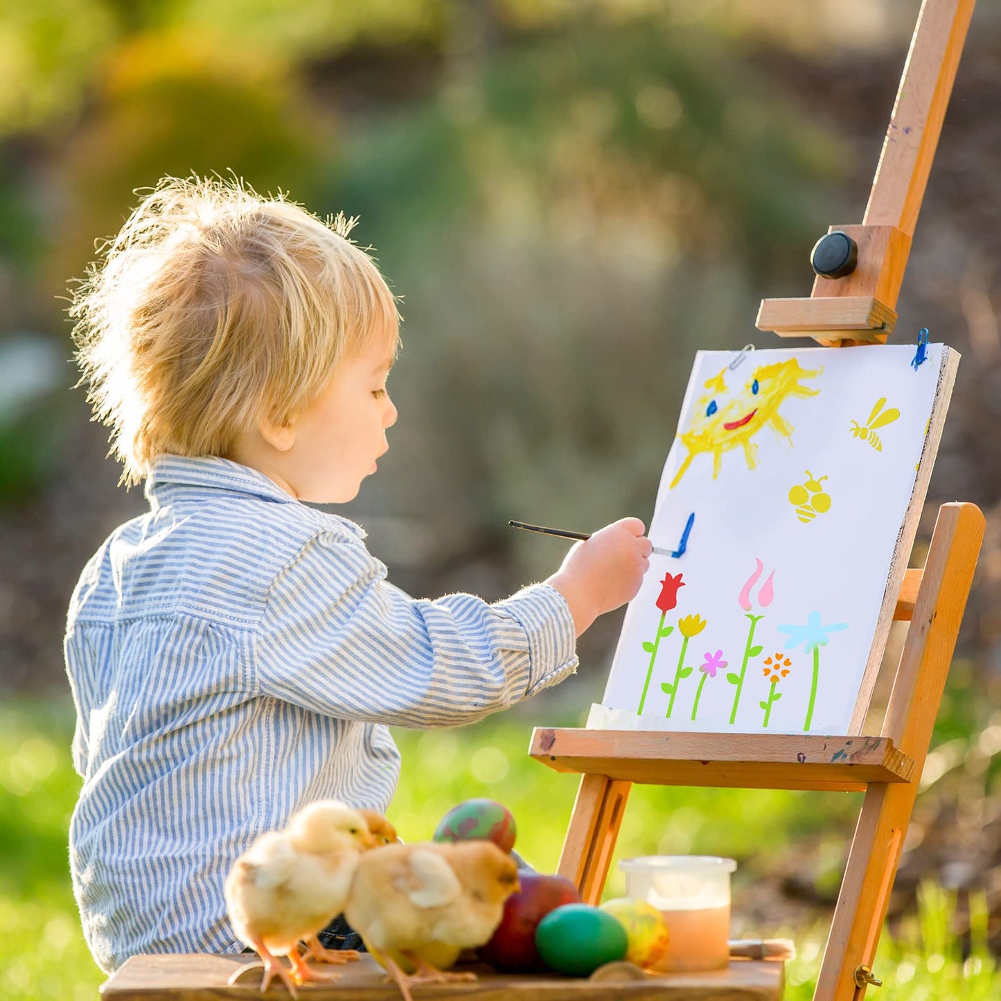 100 Pcs Stencils for Painting on Wood Reusable Stencil Crafts Drawing Templates Holiday Wall Paper for DIY Scrapbook Home 2 x 2 Inch(Flower, Plants)