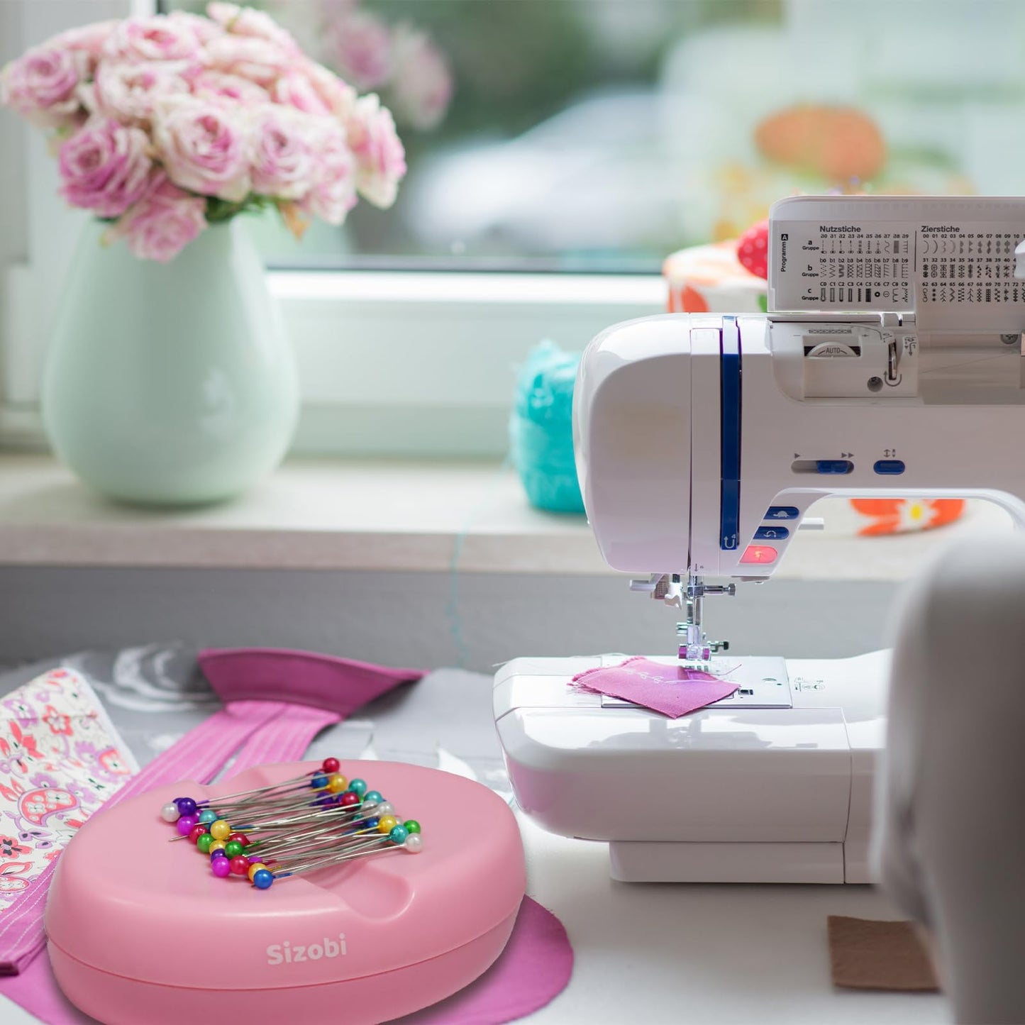 Magnetic Pin Holder, Magnetic Pin Cushions for Sewing, Sewing Supplies, Needle Magnetic Quilting Pins Holder Organizer, Bobby Pin Holder, Paper Clip Holder(Sewing pins not Included)