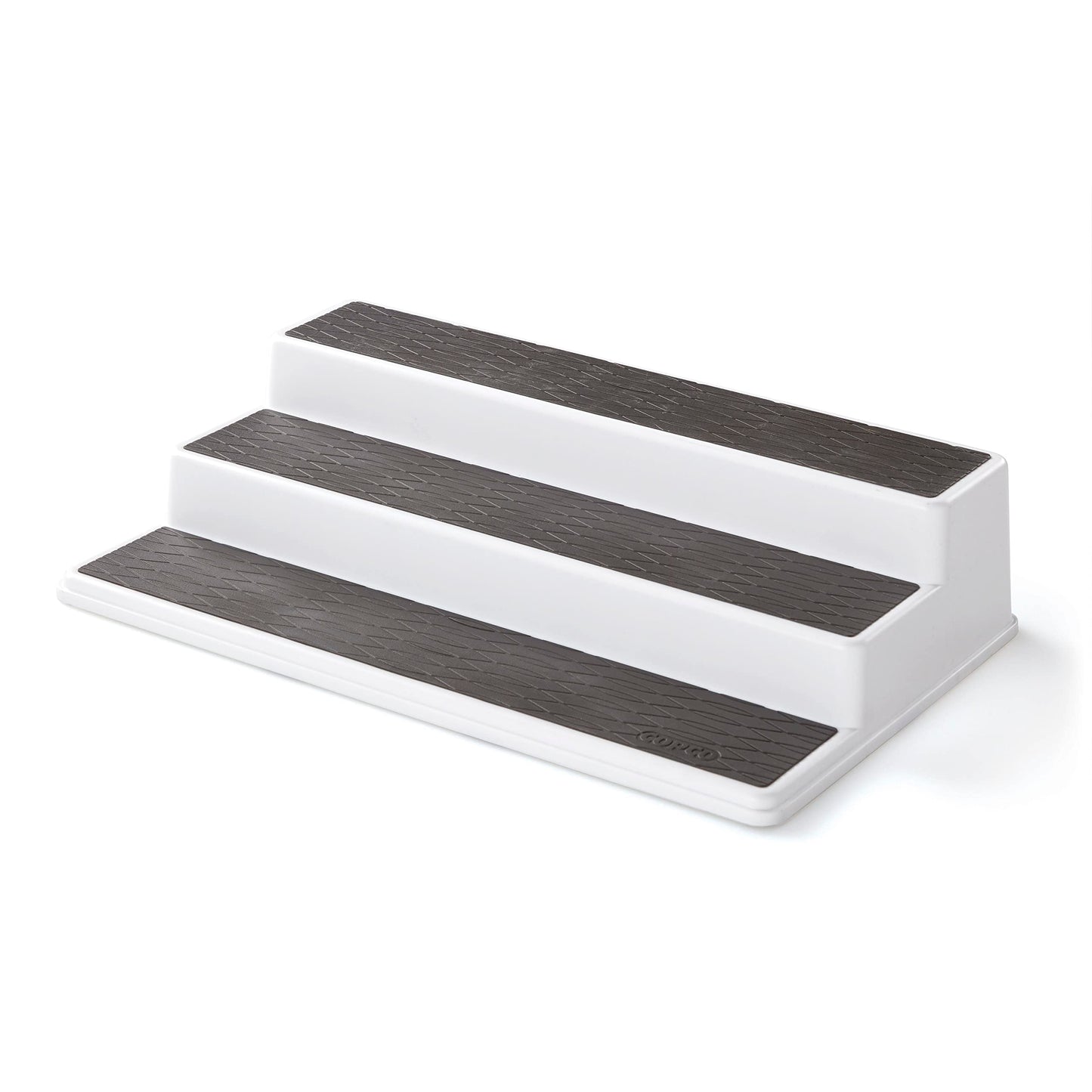 2555-0188 Non-Skid 3-Tier Spice Pantry Kitchen Cabinet Organizer, 15-Inch, White/Gray
