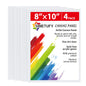 4 Pack 8x10 Inch Canvas Boards Canvas Panels-Gesso Primed Acid-Free 100% Cotton Blank for Acrylics Oil Watercolor Tempera Paint