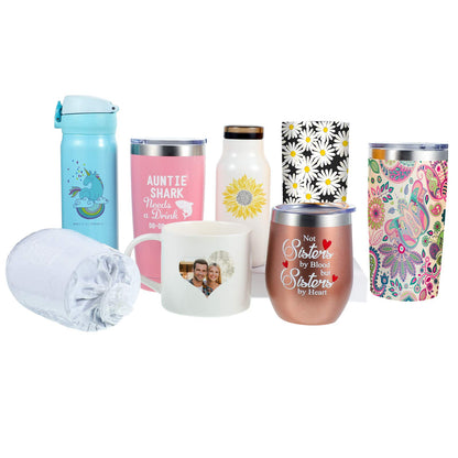 50 Pcs Sublimation Heat Shrink Sublimation Shrink Wraps Film Blanks Wrap Sleeves White Wrap Bags Tube, 5 Different Sizes, 9 x 14 Inch, 8 x 8 Inch, 7 x 11 Inch, 5 x 10 Inch, 4 x 3 Inch