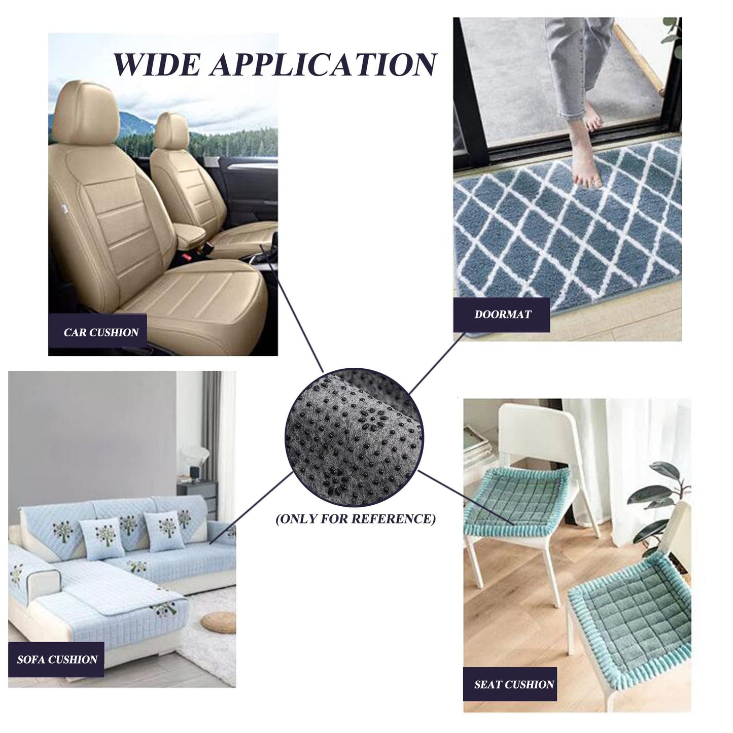 Antislip Vinyl Tufting Cloth Final Backing Fabric Non Slip Rug Pad with Plum Blossom Pattern for Carpets Rug Making Tufting Cushion Punch Needle 70 x 39 Inch