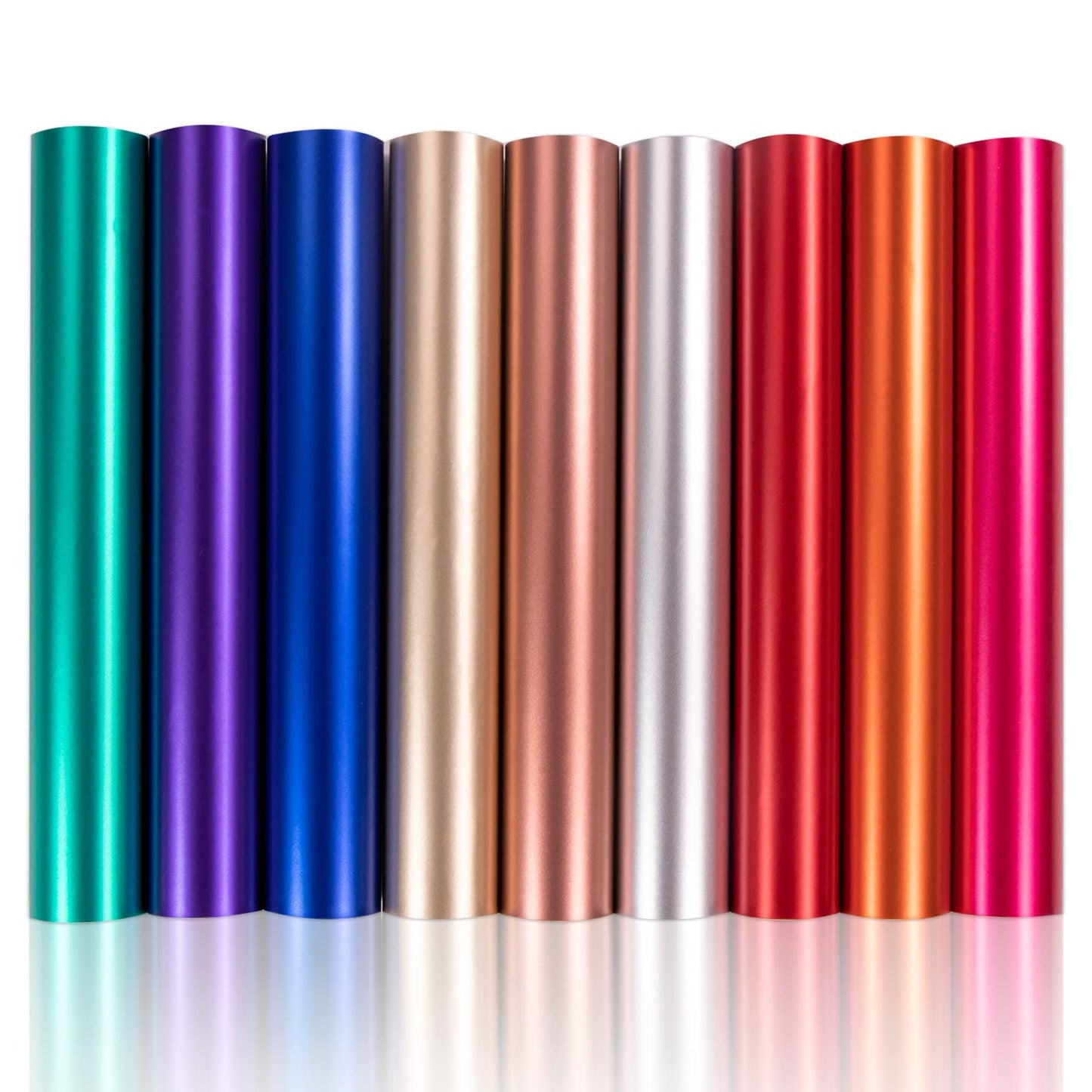 Matte Metallic Vinyl Permanent, 9 PCS 12 "x12 Metallic Vinyl Sheets - Permanent Adhesive Vinyl for Cricut Machine & Silhouette Cameo