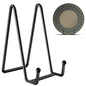 3 Pack 6 Inch Plate Stands for Display, Plate Holder Display Stand, Picture Frame Stand Black Metal Frame Holder Stands for Book,Small Easel,Decorative Plate,Photo and Platter,Tabletop Art