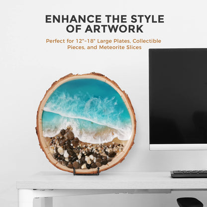 Plate Stands/Holder for Display, 8 Inch, Large, Metal Frame for Picture, Decorative Platter, Book, Photo Easel (2 Pack)