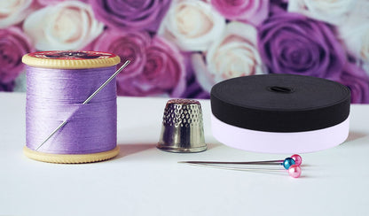 Elastic Band for Sewing, 0.75 Inch 16 Yards 2 Roll Knit Bands for Sewing Waistband and Pants Waist, High Elasticity(8 Yard White, 8 Yard Black)