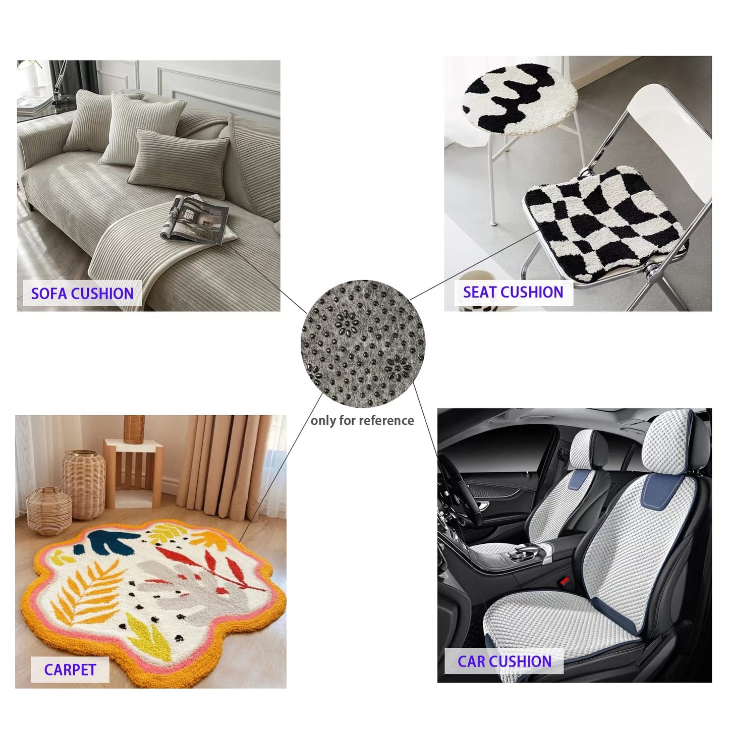 Non-Slip Tufting Cloth Thick Backing Fabric, 2mm Thick (More Wear-Resistant & Tear-Resistant & Durable) Perfect Rug Backing Fabric & Rug Making Supplies (71 x 39 Inch)