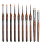 Detail Paint Brushes Dry Brushes, Golden Maple 10PC Flat Miniature Dry Paint Brushes Fine Detail Paint Brush Set for Acrylic, Oil, Watercolor & Figurine
