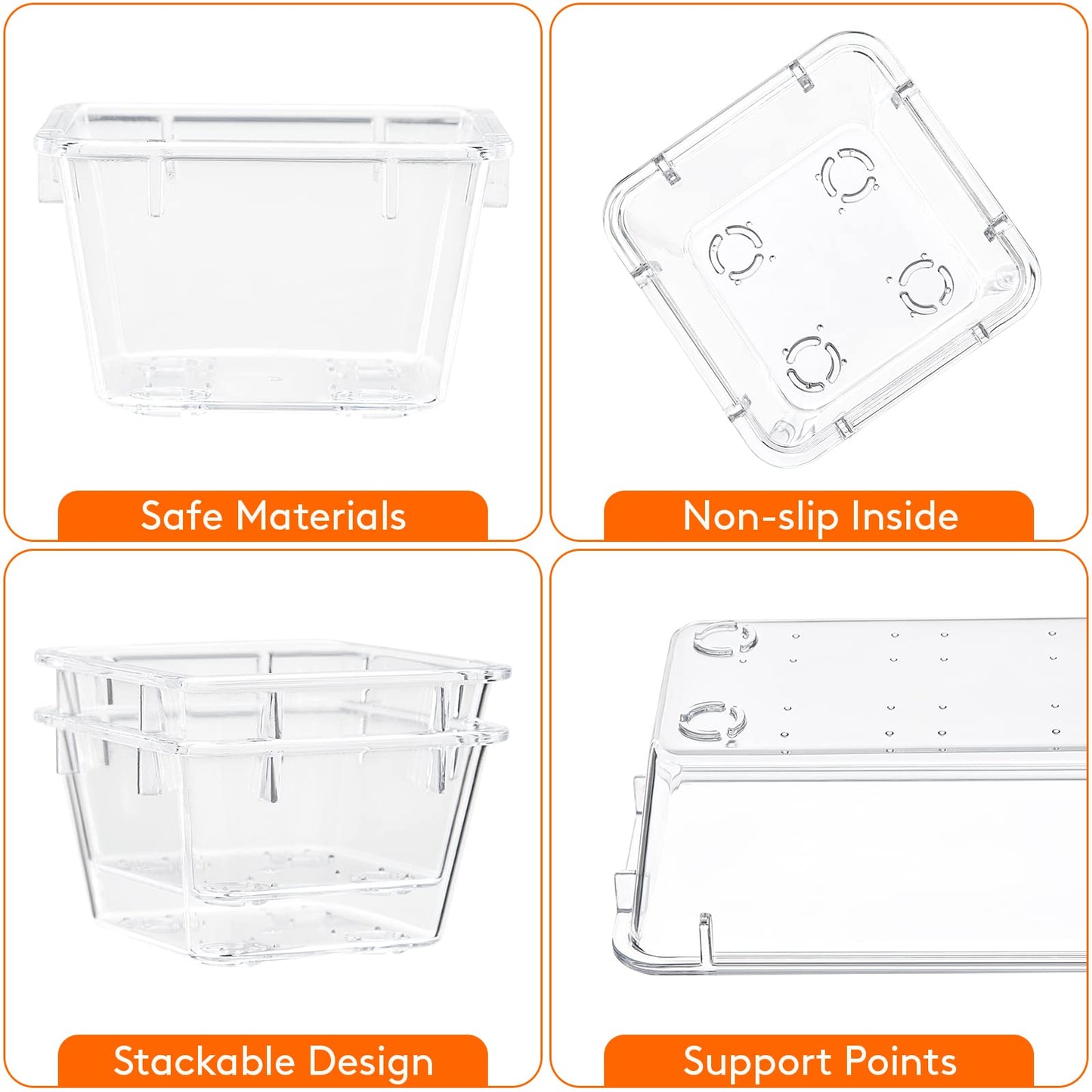 Drawer Organizer 25PCS, 4 Sizes Clear Plastic Desk Drawer Dividers, Storage Separation Bins for Make Up, Kitchen Utensils, Vanity Accessories in Office/Bathroom/Bedroom Organization