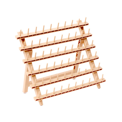 Braid Rack 60 Spools, PP Braiding Hair Stand, Thread Rack, Sewing Organizer, Quilting, Embroidery - Versatile Extension Holder (Wood)