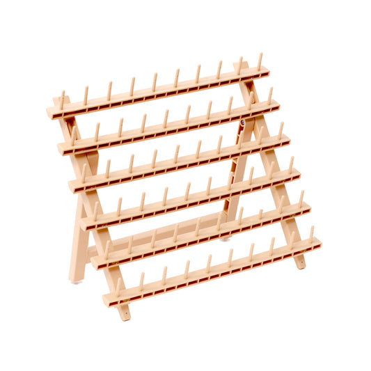Braid Rack 60 Spools, PP Braiding Hair Stand, Thread Rack, Sewing Organizer, Quilting, Embroidery - Versatile Extension Holder (Wood)