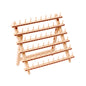 Braid Rack 60 Spools, PP Braiding Hair Stand, Thread Rack, Sewing Organizer, Quilting, Embroidery - Versatile Extension Holder (Wood)