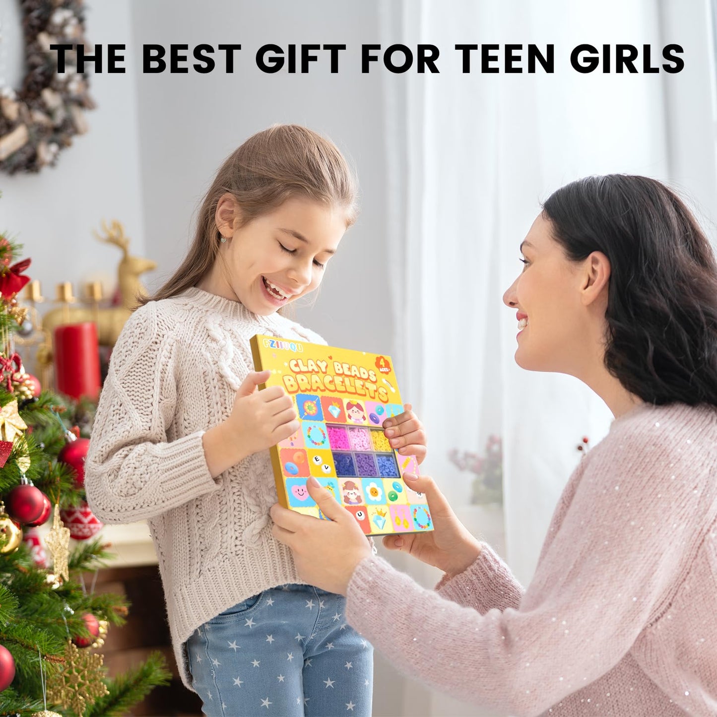 6100Pcs Clay Beaded Bracelet Making Kit for Girls 24 Colors Friendship Bracelet Beads Kit with Letter Beads Polymer Heishi Bead for Jewelry Making