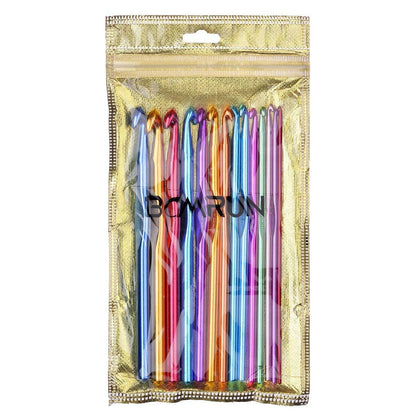 14 pcs Multicolor Aluminum Crochet Hooks Knitting Needles Craft Yarn 2-10mm …