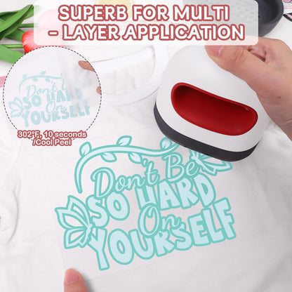 Pastel Iron on Vinyl Boho Heat Transfer Vinyl Bundle 12 X 10 in, 8 Assorted Pastel HTV for T-Shirts,Garment, Easy to Cut & Transfer