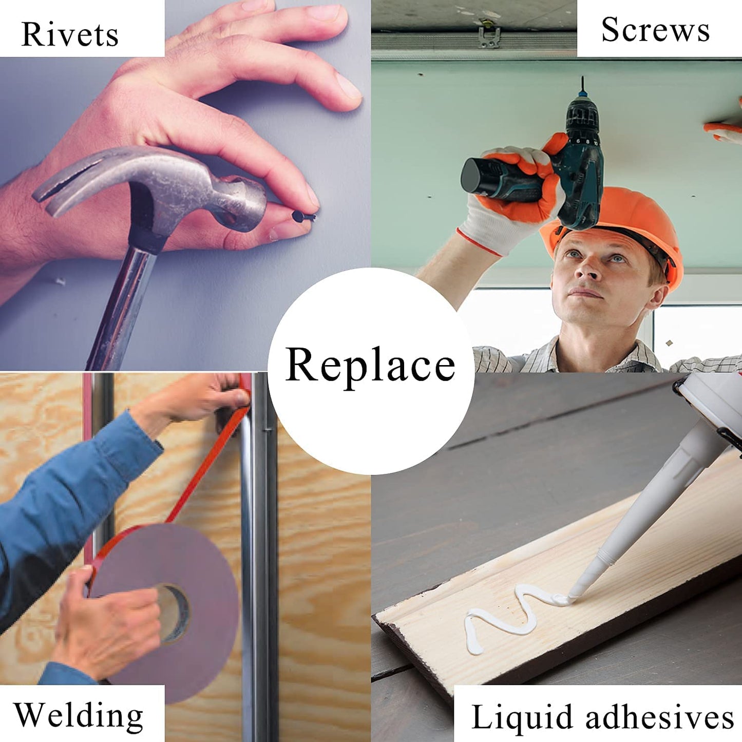 Double Sided Tape 16.5ft,Picture Hanging Strips Heavy Duty Mounting Tape Removable,Foam Tape Waterproof For Scrapbooking Poster Tape, Carpet Tape Rug Gripper,Art & Craft Tape,Adhesive Sticky Tape