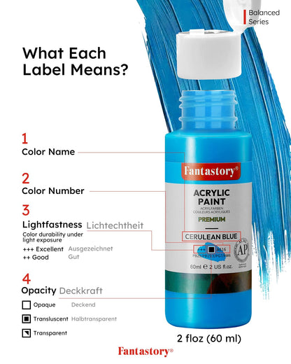 Acrylic Paint Set, 24 x 60 ml with 12 Brushes; Christmas Acrylic Paint, Waterproof; For Artwork & DIY Projects on Canvas, Wood, Glass, Clay, Fabric, Ceramic, Paper, Canvas