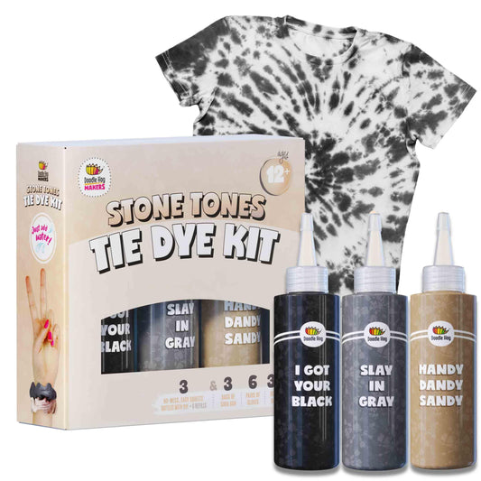Black Tie Dye Kit, DIY Tie Dye Kit for Kids, Clothing Dye Supplies, Tie Dye Kits for Adults, 9 Full Bottles