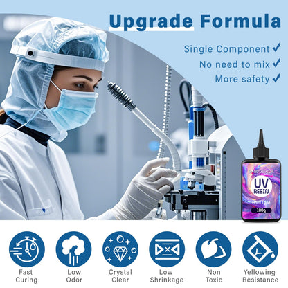 Craftor UV Resin 300g, Fast Curing Clear Epoxy Resin Hard Type for Jewelry Making, Craft, DIY