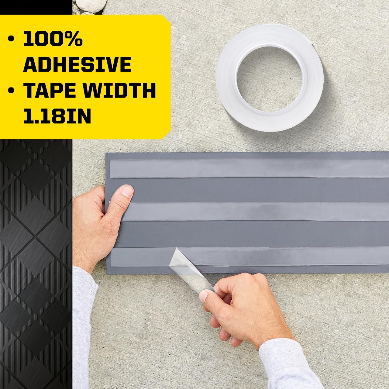 Mount Multi-Purpose Gel Tape, Double-Sided Tape for Heavy Duty Applications, Removable Mounting Tape, Nano Tape, Water-Resistant Clear Mounting Tape, Holds up to 20 lbs, 1-Pack