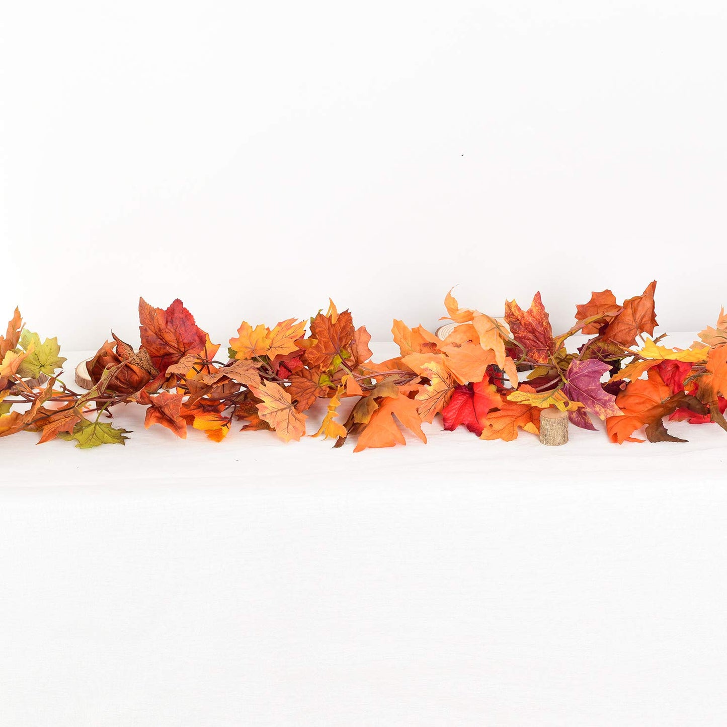 2 Pack Fall Maple Leaf Clearance, 5.9Ft/Piece Hanging Vine Garland Artificial Autumn Foliage Thanksgiving Decor for Home Wedding Fireplace Party Christmas