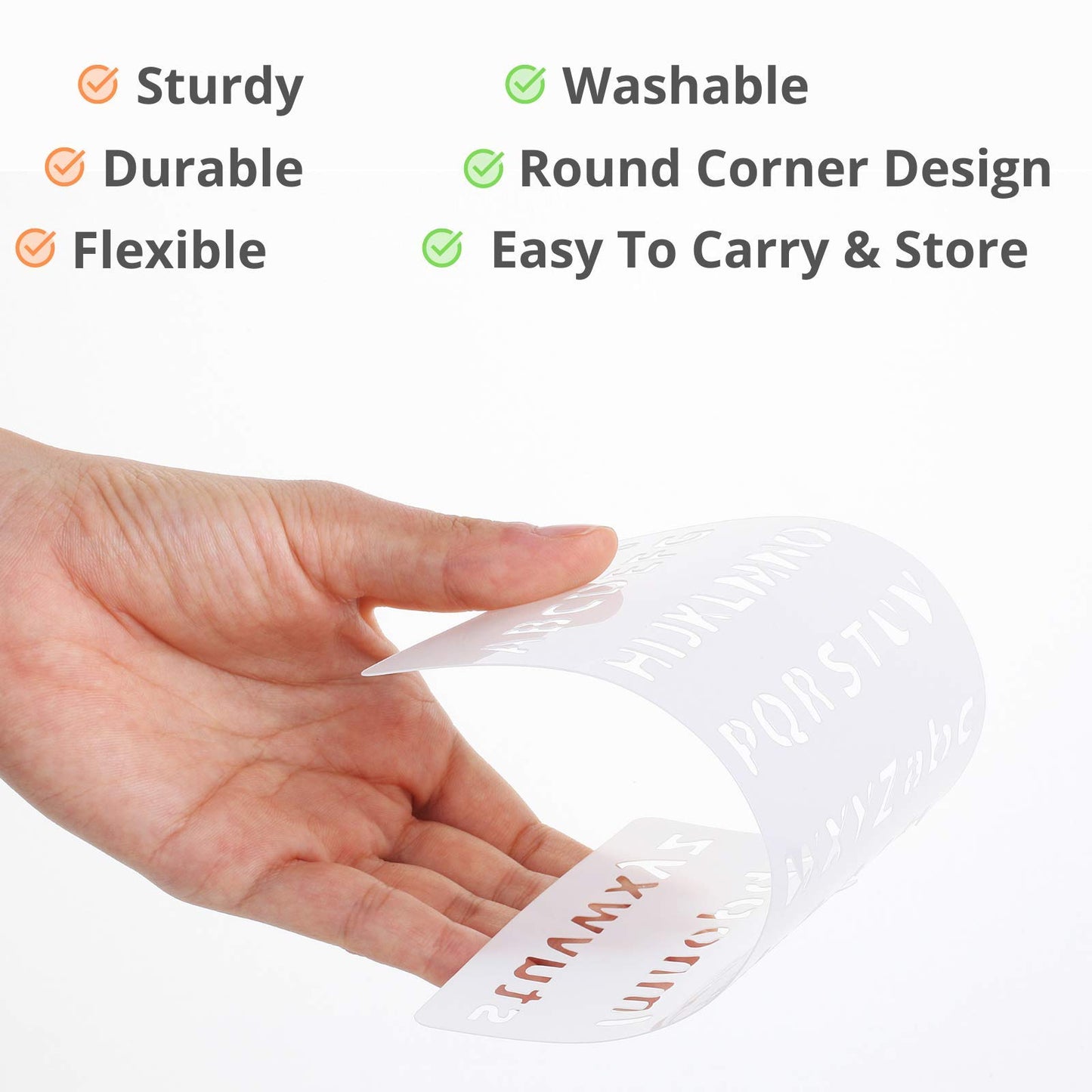 12 Pack Letter Stencils, 4 x 7 Inch, Alphabet Stencils for Bullet Journaling