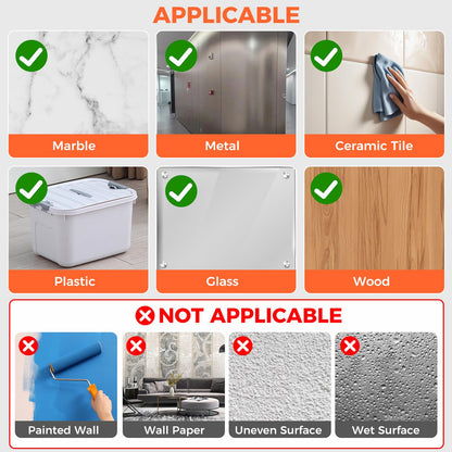 Strong Double Sided Tape Heavy Duty Double Sided Tape for Walls, Clear & Tough Nano Tape Double Sided Mounting Tape Adhesive Tape, Removable Wall Tape for Hanging Picture, Poster, Carpet (10FT)