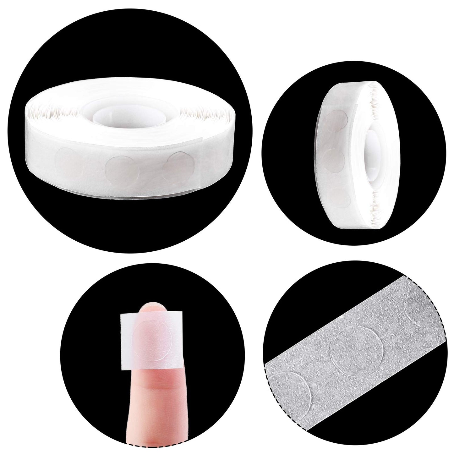 500 Pieces Clear Balloon Glue Points Removable Adhesive Dots Double Sided Glue Points Stickers Non Trace Adhesive Glue Tape for Craft Supplies Decoration, 500 Pieces Per Roll